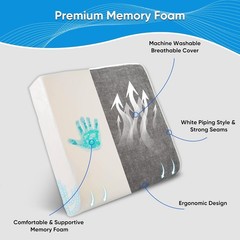 4in XL Memory Foam Seat Cushion Tailbone Pain Relief Office Chair Pad