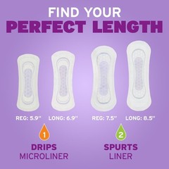 Poise Daily Liners Regular Length 2 Drop Absorbency 126 Ct Packaging May Vary