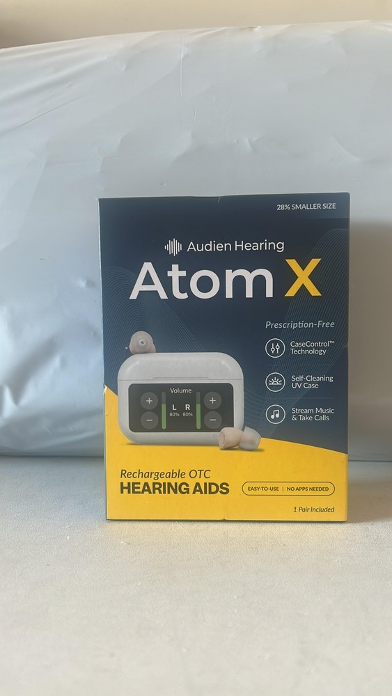 Audien Hearing Atom x Wireless Rechargeable OTC Hearing Aids (FREE SHIPPING)