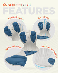 Ergonomic Chair Back Support, Small and Flexible Posture Corrector for Child an