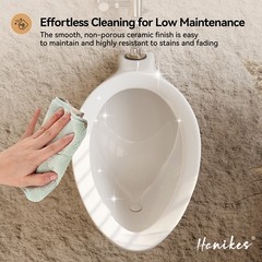 Hanikes UR-480 0.125 GPF High-Efficiency Round Top Spud Urinal, White