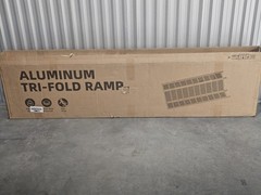 Aluminum Tri-Fold Multi-Fold Ramp 1500 lb Silver Anti-Slip Portable Heavy