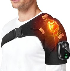 Electric Heated Shoulder Massager with Vibration Massage Brace Joint Pain Relief
