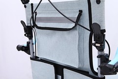 Lightweight Folding Alloy Wheelchair for Seniors Portable Mobility Aid Handbrake