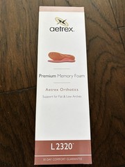 Aetrex Memory Foam Orthotic Insoles L2320 Flat Low Arches Full Length W6
