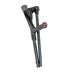 Pepe Mobility Folding Crutch For Adults X1 Unit Open Cuff Adjustable Height