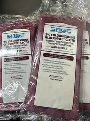 Sage Products 2% Chlorhexidine Gluconate Cloths Lot of 3 – In Package New 18