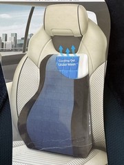 Brookstone Automotive Contour Lumbar Support Cushion Memory Foam Cooling Gel NEW