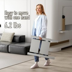 Mayi Plus 2 Step Ladder,Aluminum Folding Stool for 2 Step, Gray