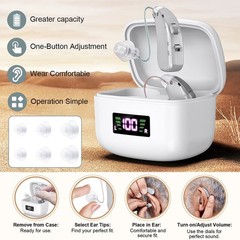 Rechargeable Digital LCD Sound Hearing Aids Voice Enhancer Amplifier for Seniors