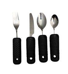 Weighted Utensils Heavy Duty, Stainless Steel Fork, Knife, Spoons, Set Of 4