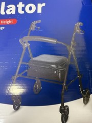 Rollator Walker Walgreens 350 lbs Capacity Steel Folding Padded Seat 6″ Wheels
