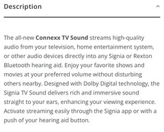 New Next Gen Signia Connexx TV Streamer For Hearing Aids. Replaces Streamline TV