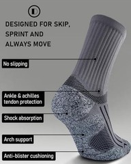 Elite Cushioned Compression Small Black/Gray/Blue/White (1 Pair of Each Color)