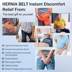 Hernia Support Belt Inguinal Groin Hernia Pain Relief Truss Brace for Men/Women