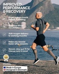 1 & 2 Pack Compression Socks 21–26 mmHg, Graduated Running & Travel, for Men …