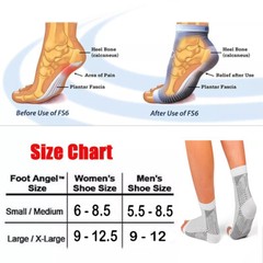 Foot Plantar Fasciitis Arch Support Compression Socks Ankle Heel Brace Sports