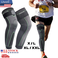 Full Long Knee Brace Leg Compression Sleeve Meniscus Tear Arthritis Joint Pain