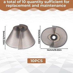 Soft Silicone Hearing Aid Domes – 10 Pcs Dark Gray Tulip Design Tips