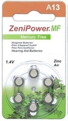 ZeniPower Size A13 PR48 Mercury Free Hearing Aid Batteries Pack of 180