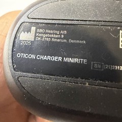 Oticon Charger miniRITE CC-1 Hearing Aid Charging Case USB Cable Tested