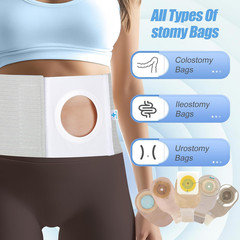 Adjustable Ostomy Hernia Belt – Breathable Stoma Support Belt for Colostomy & Il