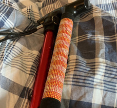 Red Rhinestone Bling Cane – Sparkly Accent, Adjustable Folding Walking Stick