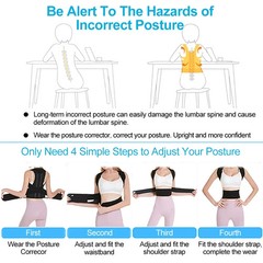 Adjustable Posture Corrector Back Brace Clavicle Spine Support Pain Relief Belt