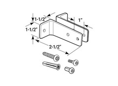 FHC Two Piece Wall Brackets 2-1/2″ Zinc Alloy Chrome Plated with Torx Fasteners