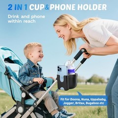 Universal Cup Bottle Phone Holder For Wheelchair Stroller Walker Bike Scooter US