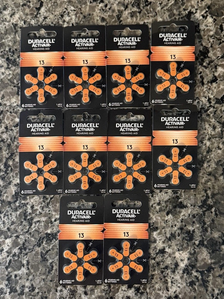 NEW 10 Pack Duracell Size 13 Activair Hearing Aid Batteries Exp 4/2029