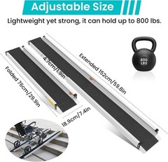 Wheelchair ramp 5FT Lightweight Retractable and Portable with Handbag 2722