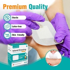 General Medi Sterile Island Dressing Bordered Gauze – 50 4 x 4(50 Count)