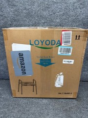 Loyoda Raised Toilet Seat with Handles Padded Seat Riser for Seniors 400lb Gray