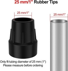.supregear 4 Pack 1″ Rubber Cane Tips – Heavy Duty Walker Crutch Feet