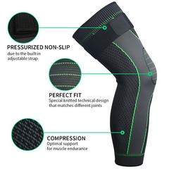 Leg Support Brace With Strap Thigh High Compression Sleeve Socks Pain Relief 1PC