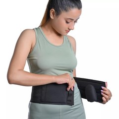 Umbilical Hernia Belt Black Support Band Removable Pad Abdominal Relief Strap