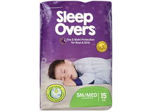 2 Packs Sleep Overs By Cuties Underwear Diapers Small/Medium 38-65 Lbs 24/7