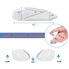 Medial & Lateral Heel Wedge Silicone Insoles, Supination & Large, Clear