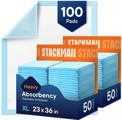 100 Pk Disposable Adult Incontinence Underpads 23″x 36″ Large