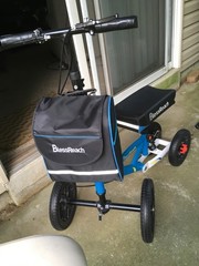 BlessReach All Terrain Foldable & Compact Steerable Knee Scooter Senior 300lb