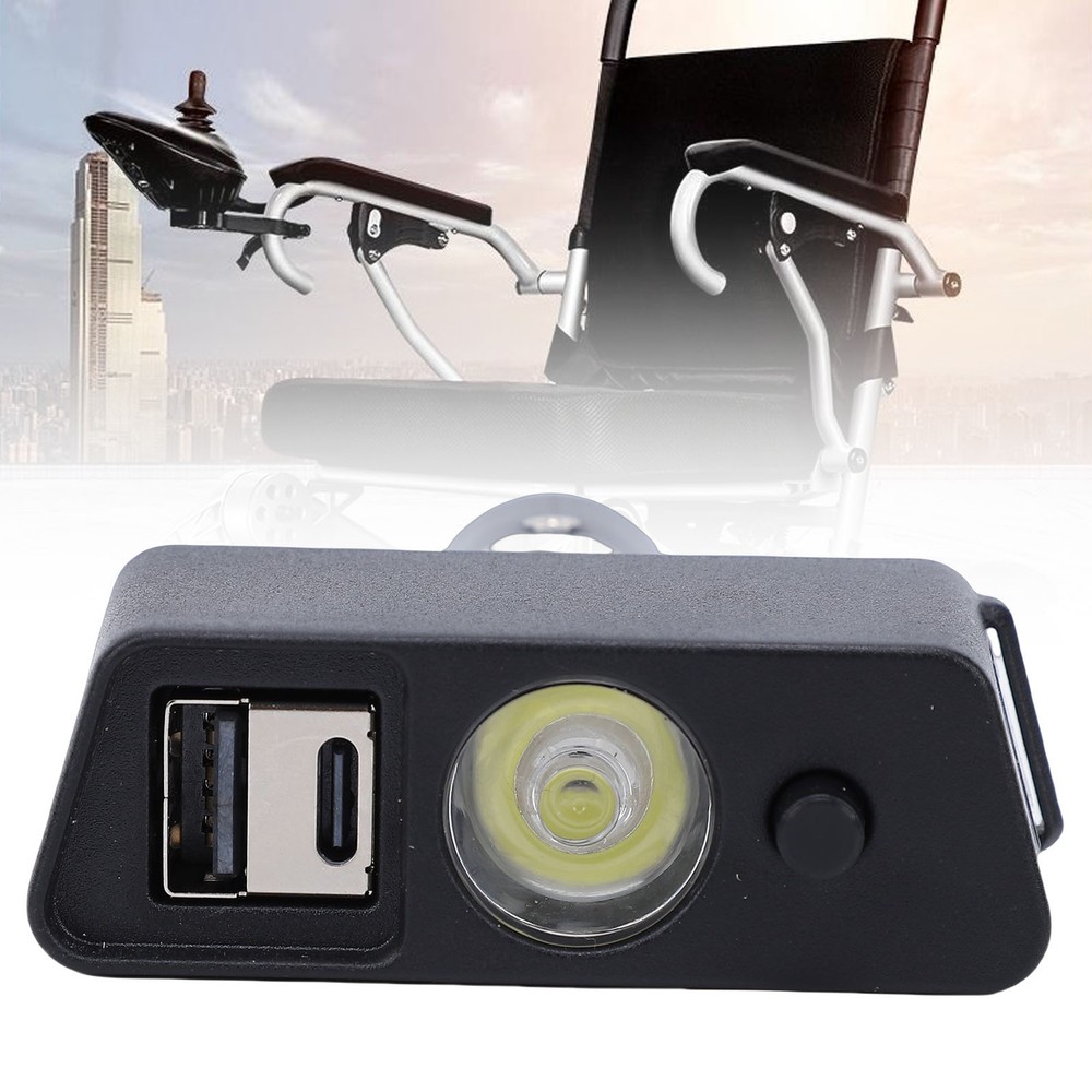 2-Electric Chair LED Light Mounted With 3 Pin XLR Head USB Charging Port