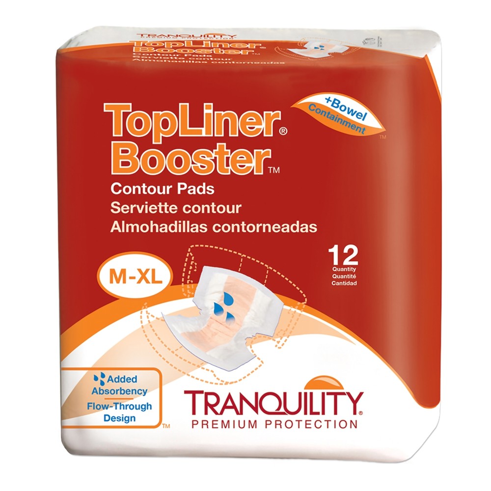 Tranquility Topliner Booster Pad 13-1/2 X 21-1/2 Inch Contoured 3096 120 Ct