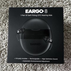 Eargo 8 IIC Self-Fitting OTC Rechargeable Hearing Aids, Black NEW IN BOX