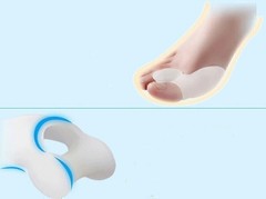 2X Silicone Gel Bunion Toe Protector Straightener Corrector Spreader Splint Pads
