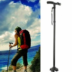 Extendable 5-Levels Adjustable Height LED Walking Cane Retractable Walking Stick