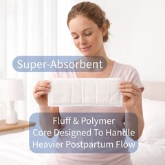 Vakly Postpartum Pads 6″ x 17″ (40 Pack) – Large Super Absorbent Maternity Pa…