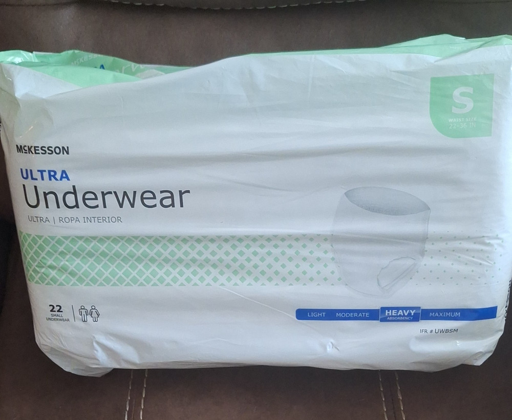 McKesson Ultra Heavy Absorbency Underwear Leak Protection Small White 22 Count