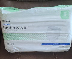 McKesson Ultra Heavy Absorbency Underwear Leak Protection Small White 22 Count