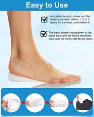 PGRODE 2 Pairs Foot Supination Correction L: Women 7-11, Men 7-10, Clear